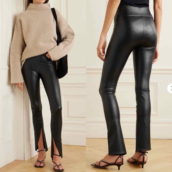 SPANX Faux Stretch Legging Front Split Hem Stretch Size XL Black Casual - Picture 11 of 14